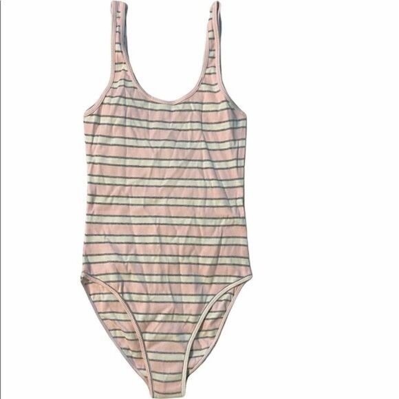 NEW American Apparel Striped Bodysuit - Picture 1 of 6